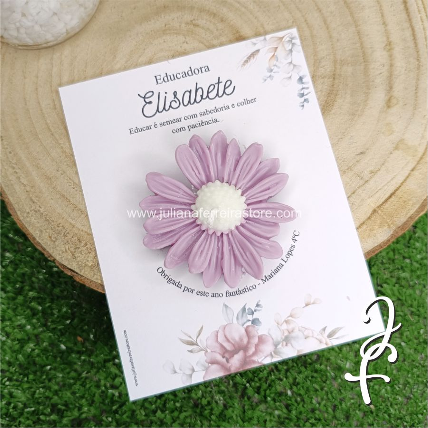 Vela Flor Margarida Finalista Cartão Branco 1