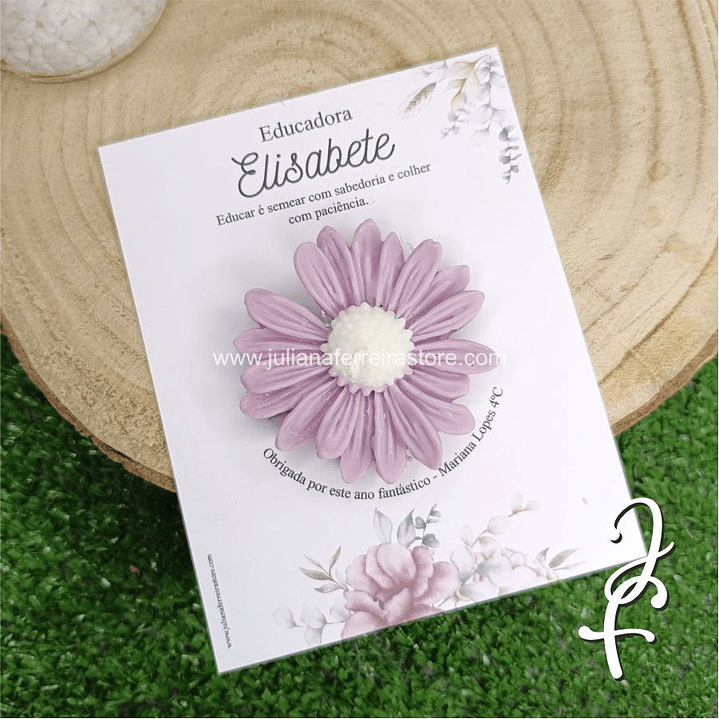 Vela Flor Margarida Finalista Cartão Branco 1
