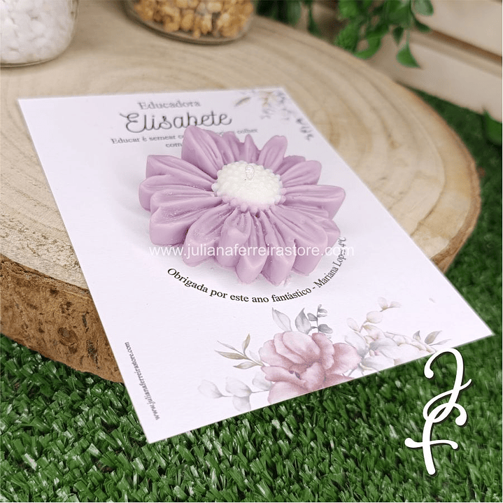 Vela Flor Margarida Finalista Cartão Branco 3