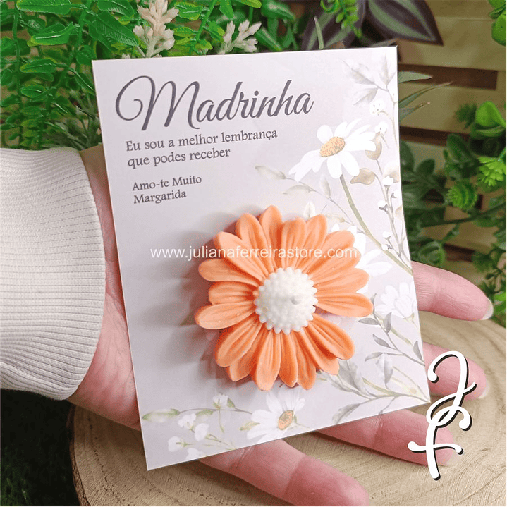 Vela Flor Madrinha Cartão Margaridas 1