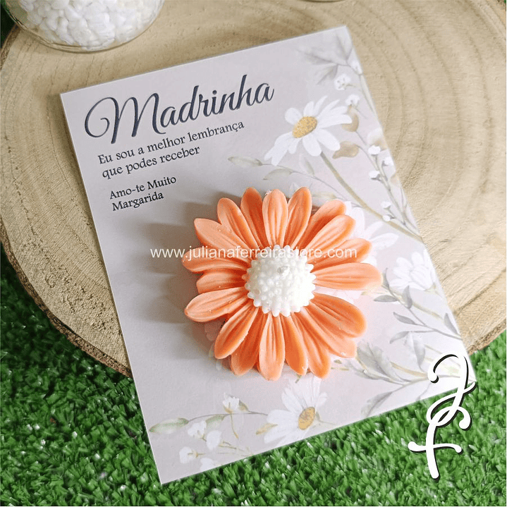Vela Flor Madrinha Cartão Margaridas 3