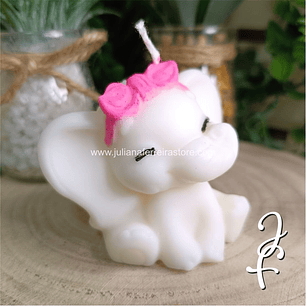 Vela Lembrança Elefante Menina