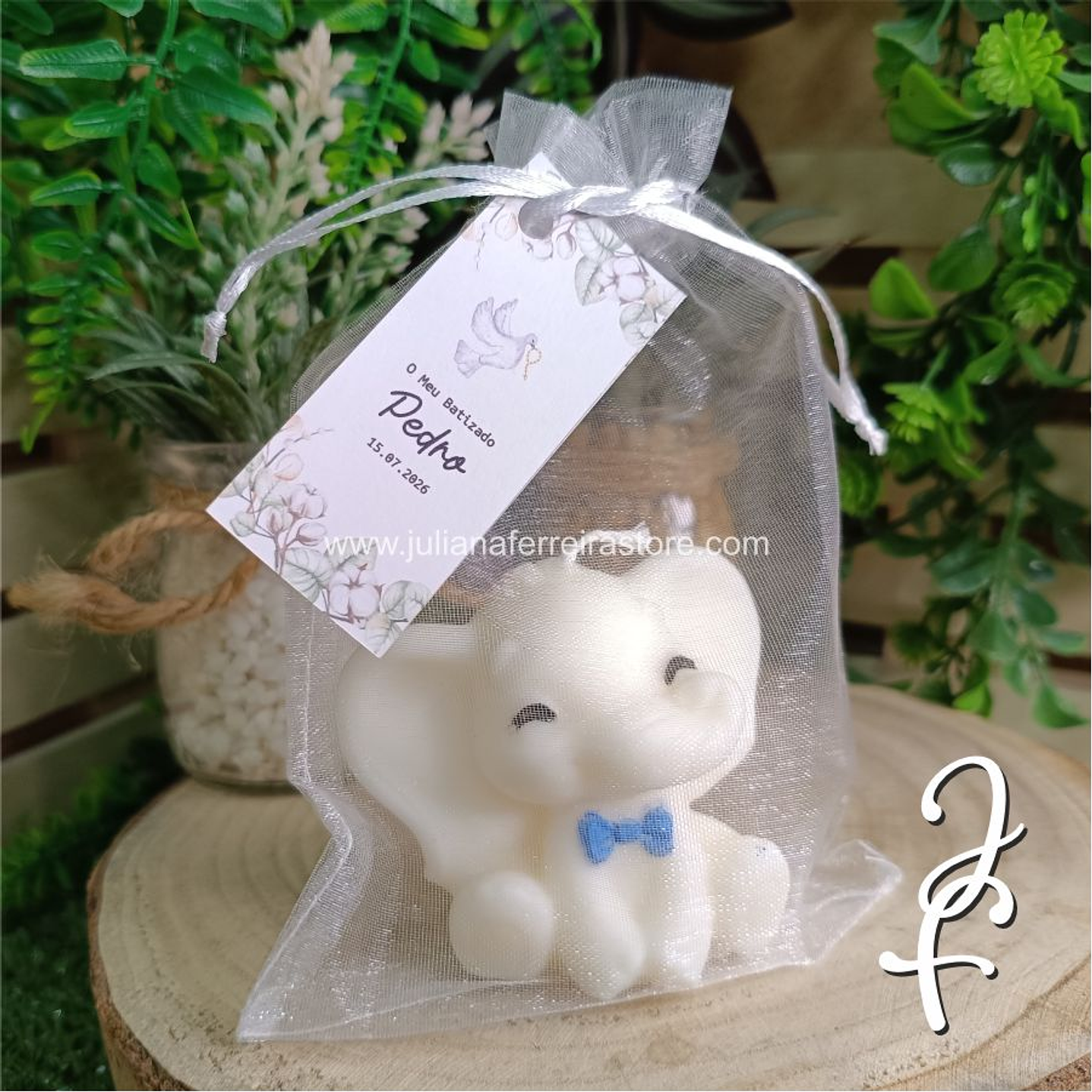 Vela Lembrança Elefante Menino 3