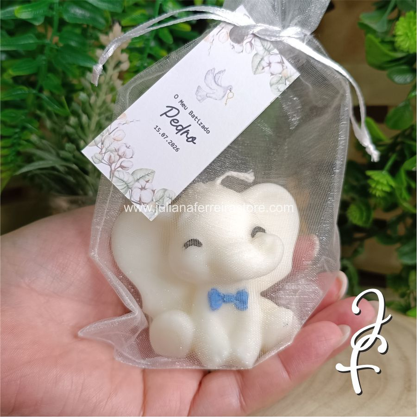 Vela Lembrança Elefante Menino 2