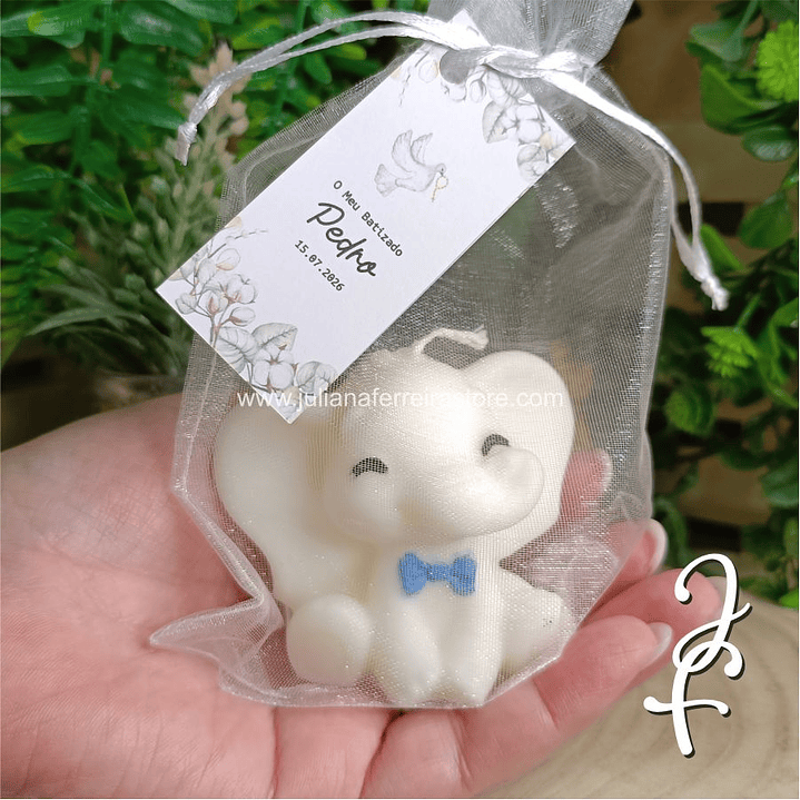 Vela Lembrança Elefante Menino 2