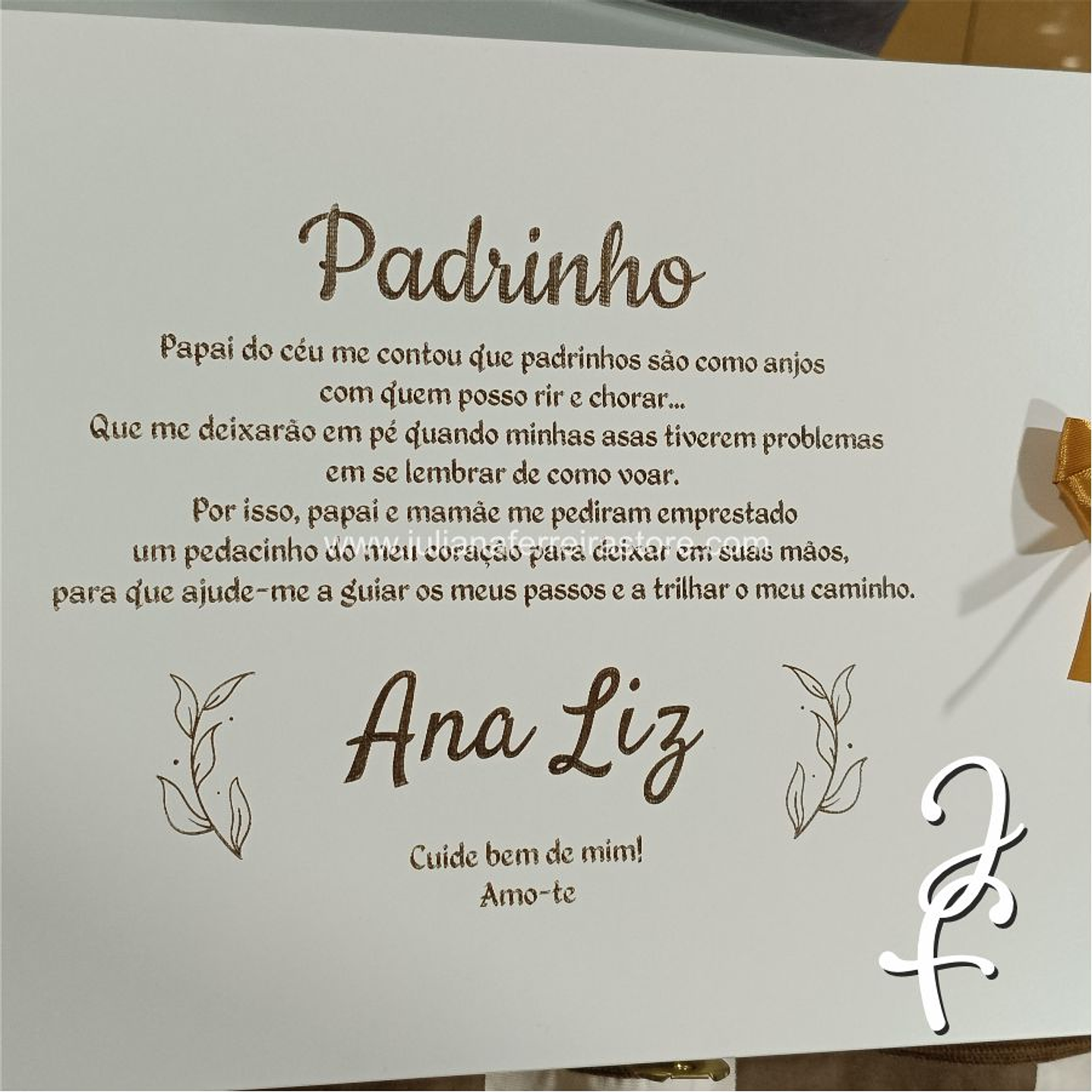 Caixa Oferta Padrinhos Batizado 8