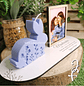 Vela Coelho da Páscoa Florido Fotografia e Base - Miniatura 3