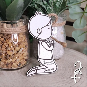 Lembrança Comunhão Menino a Rezar