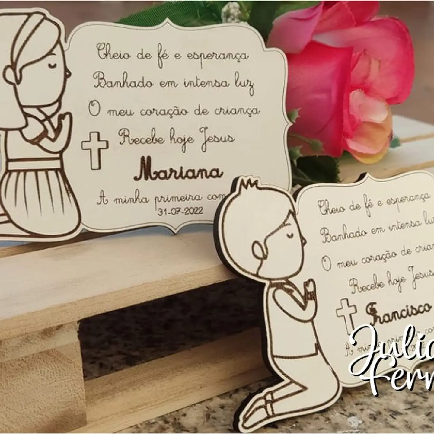 Lembrança Comunhão Menina Rezar 2