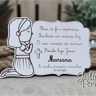 Lembrança Comunhão Menina Rezar