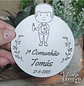 Lembrança Redonda Comunhão Menino - Thumbnail 1