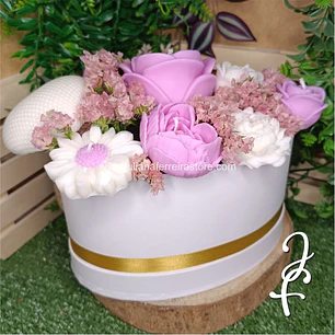 Bouquet Flores Velas Oval 20cm