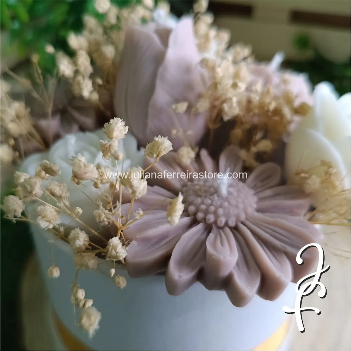 Bouquet Flores Velas Redondo 10cm 4