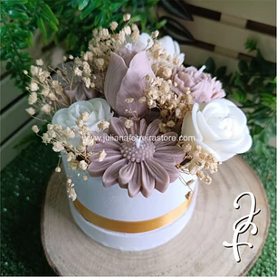 Bouquet Flores Velas Redondo 10cm