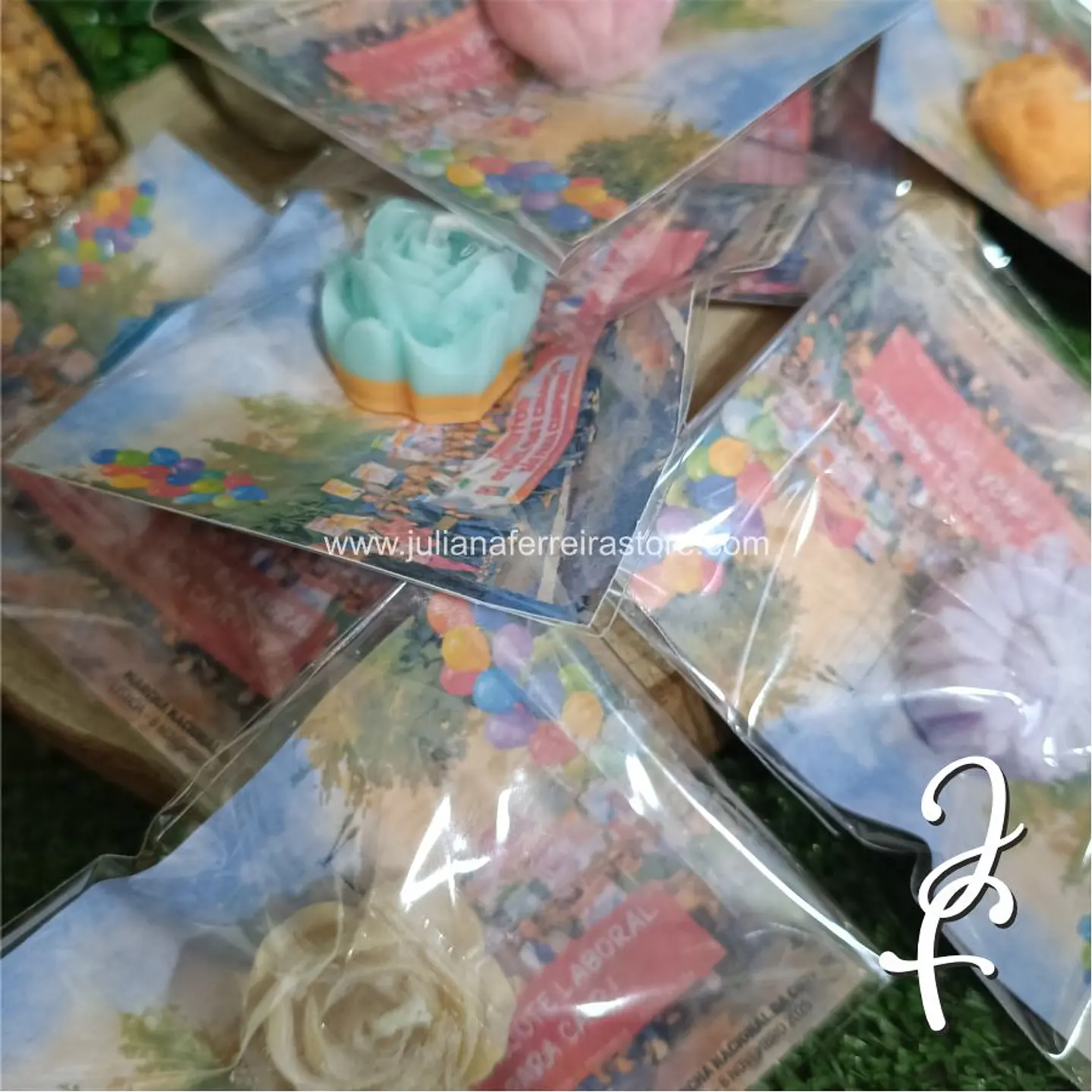 Velas Pequenas com cartão personalizado 1
