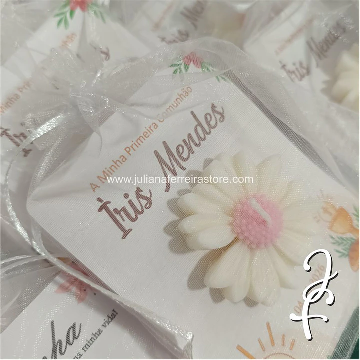 Vela Flor Margarida Lembrança Comunhão 2
