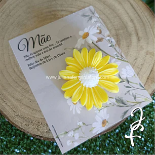 Vela Flor Margarida Cartão Margaridas