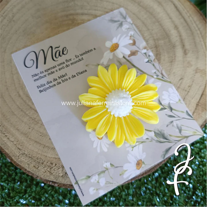 Vela Flor Margarida Cartão Margaridas 2