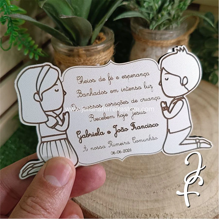 Lembrança Comunhão Gêmeos Rezar 3