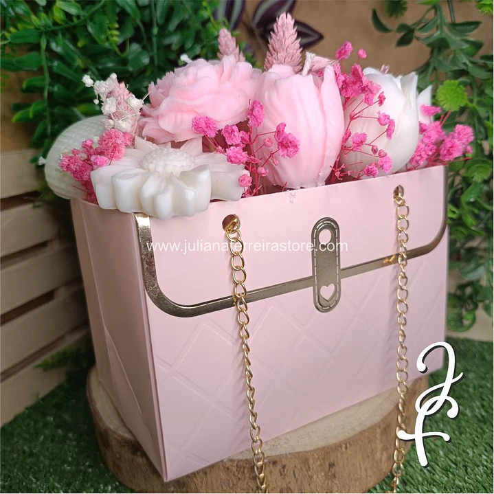 Bouquet Flores Velas Bolsa 1