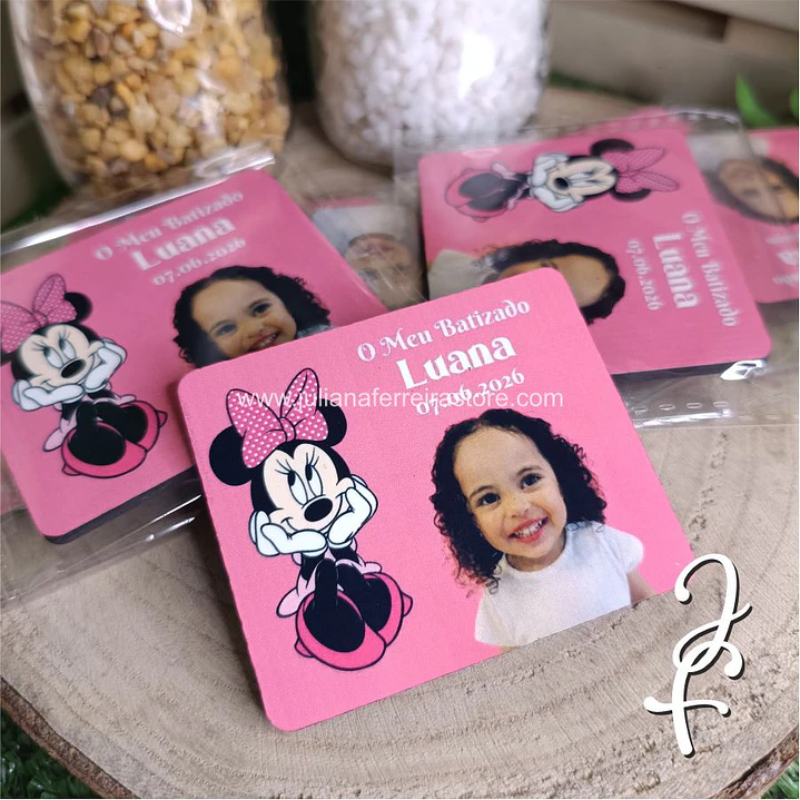 Lembrança Minnie Fotografia Magnético 3
