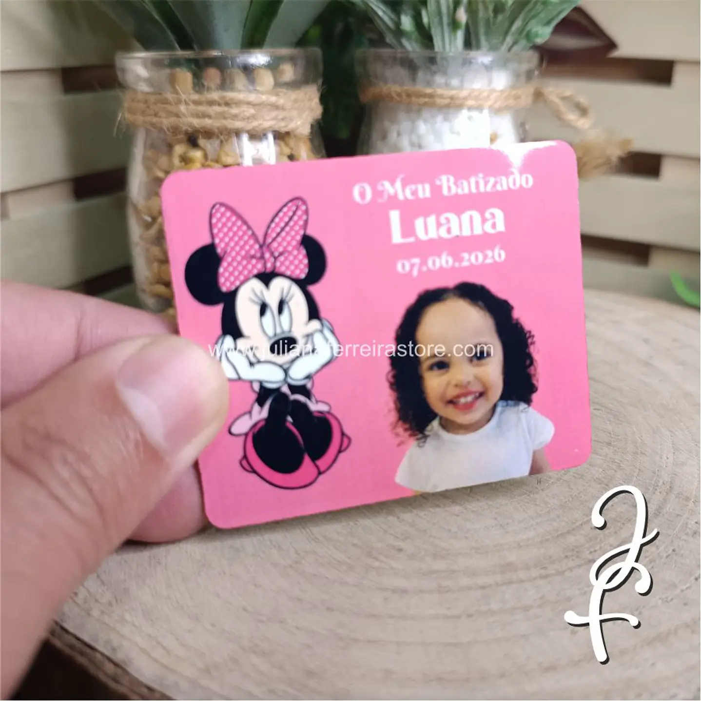 Lembrança Minnie Fotografia Magnético 4