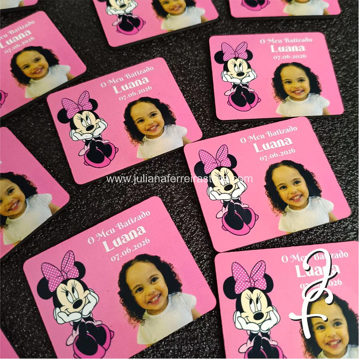 Lembrança Minnie Fotografia Magnético 5