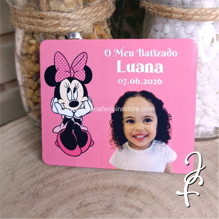 Lembrança Minnie Fotografia Magnético 1