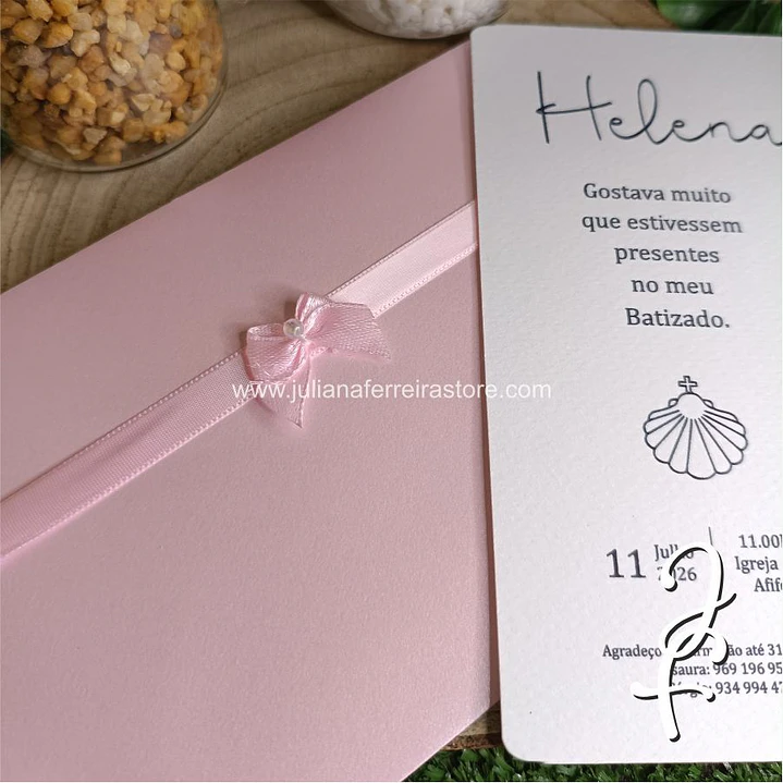 Convite Papel Flor Rosa 3