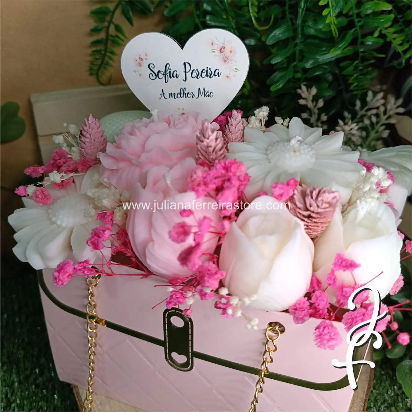 Bouquet Flores Velas Bolsa 3
