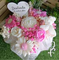 Bouquet Flores Velas Vaso Branco - Miniatura 1