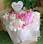 Bouquet Flores Velas Vaso Branco - Miniatura 2