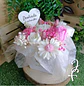 Bouquet Flores Velas Vaso Branco - Miniatura 3
