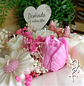 Bouquet Flores Velas Vaso Branco - Miniatura 4