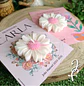 Vela Flor Margarida Cartão Rosa - Thumbnail 5