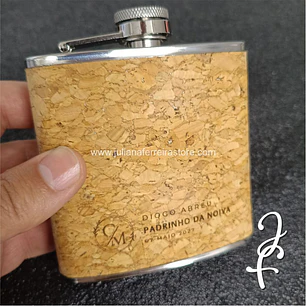 Garrafa de Whisky de Bolso Personalizada  Cortiça
