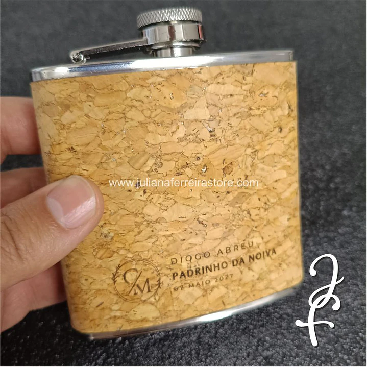 Garrafa de Whisky de Bolso Personalizada  Cortiça 2