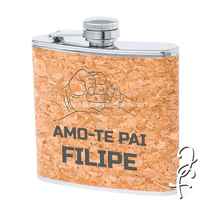 Garrafa de Whisky de Bolso Personalizada  Cortiça