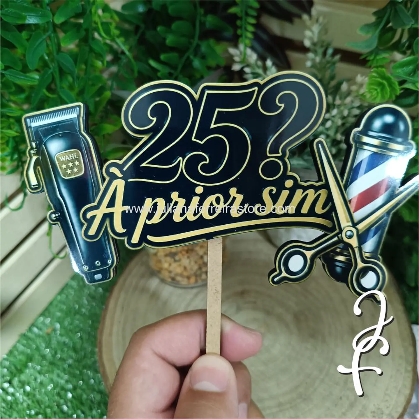 Topo de Bolo Barbeiro 3