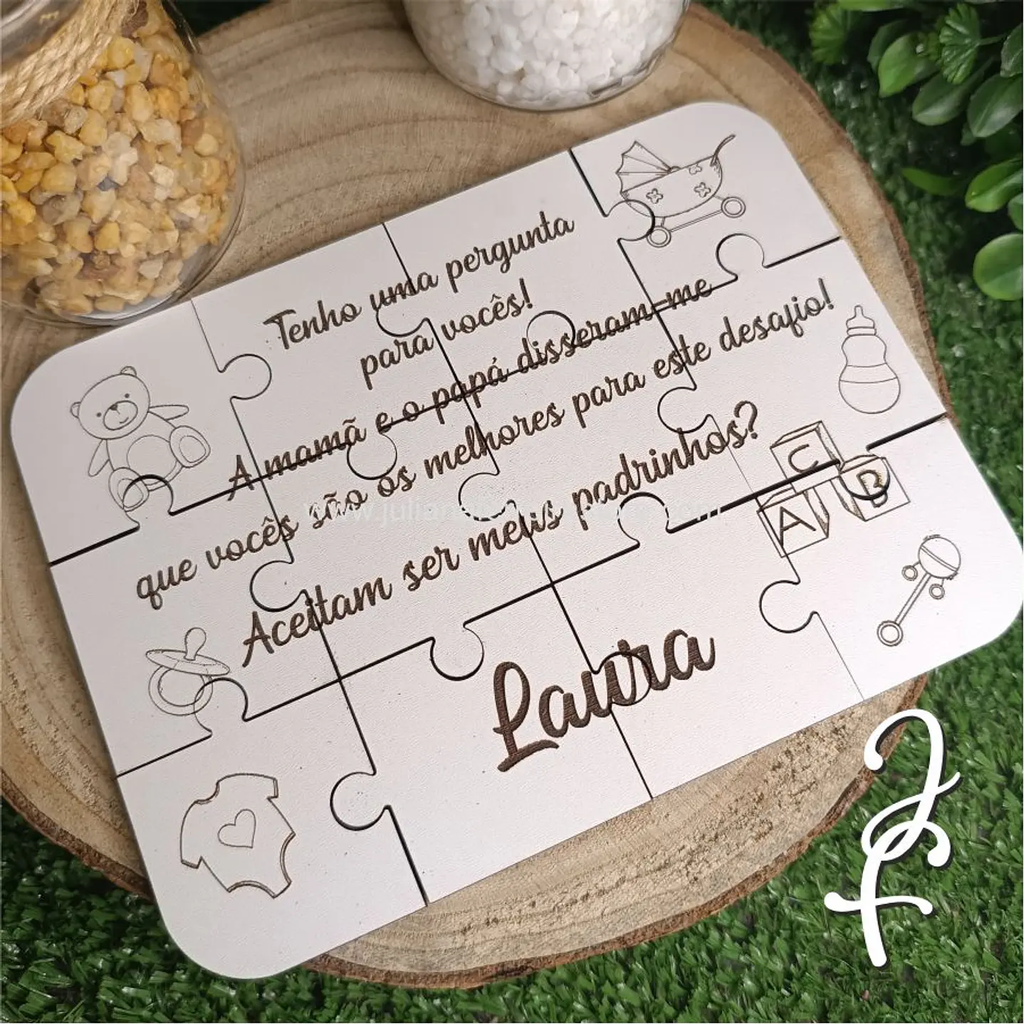 Puzzle convite Padrinhos Batismo 7