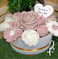 Bouquet Flores Velas Oval 20cm - Thumbnail 1