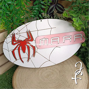 Placa Nome Quarto Personalizada Homem Aranha