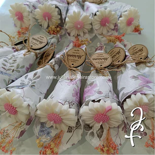 Lembrança Vela Flor Margarida Bouquet Cerimónia