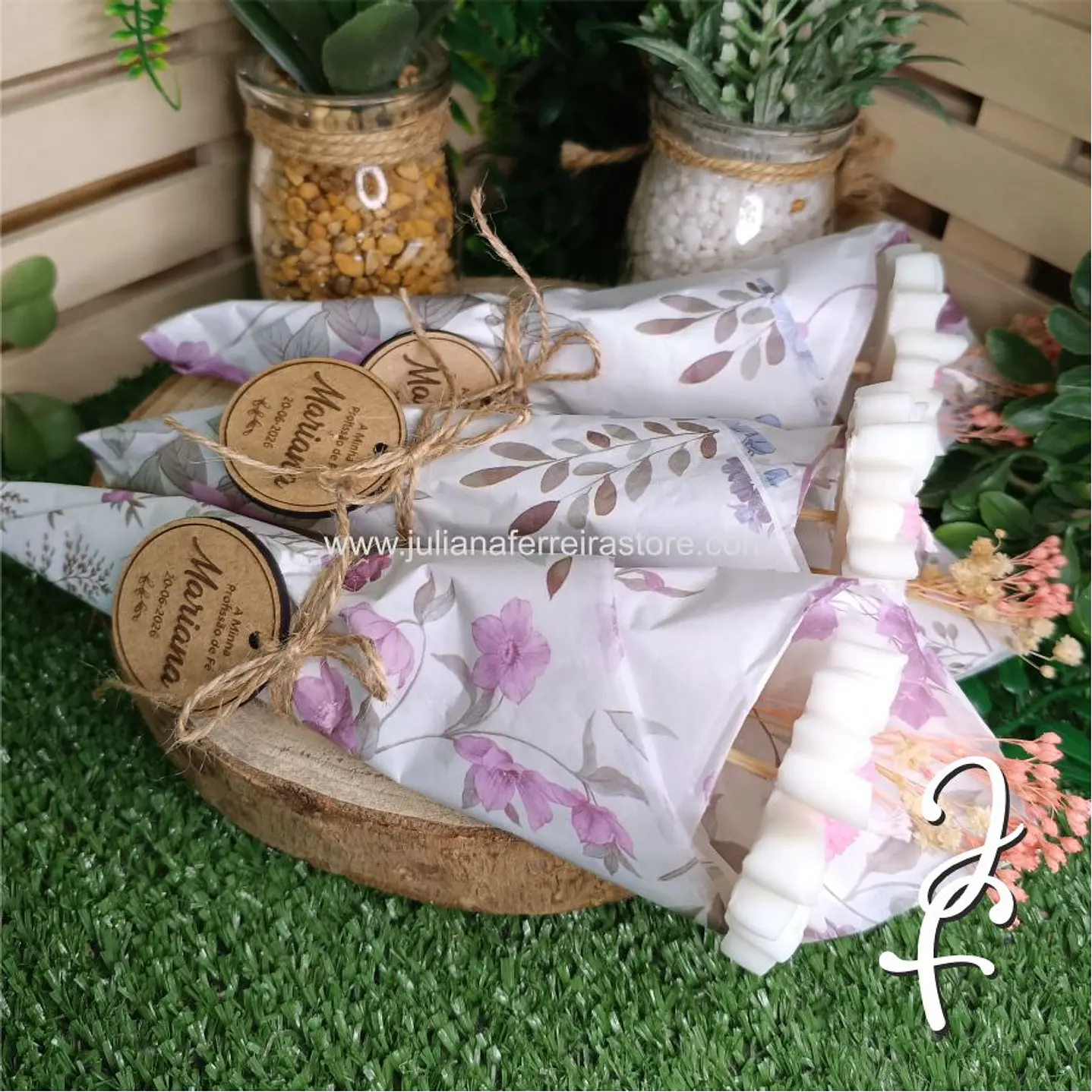 Lembrança Vela Flor Margarida Bouquet Cerimónia 4