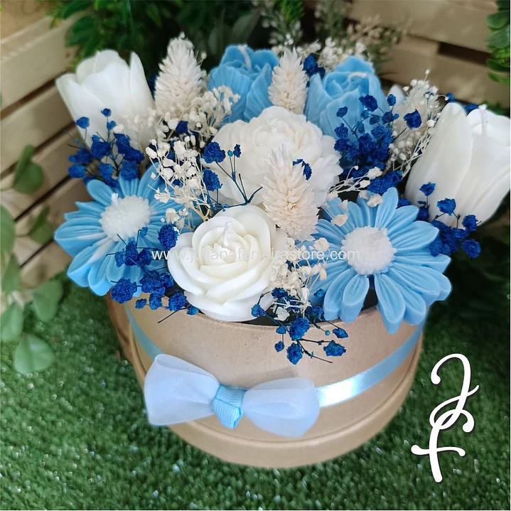 Bouquet Flores Velas Redondo 15cm 3