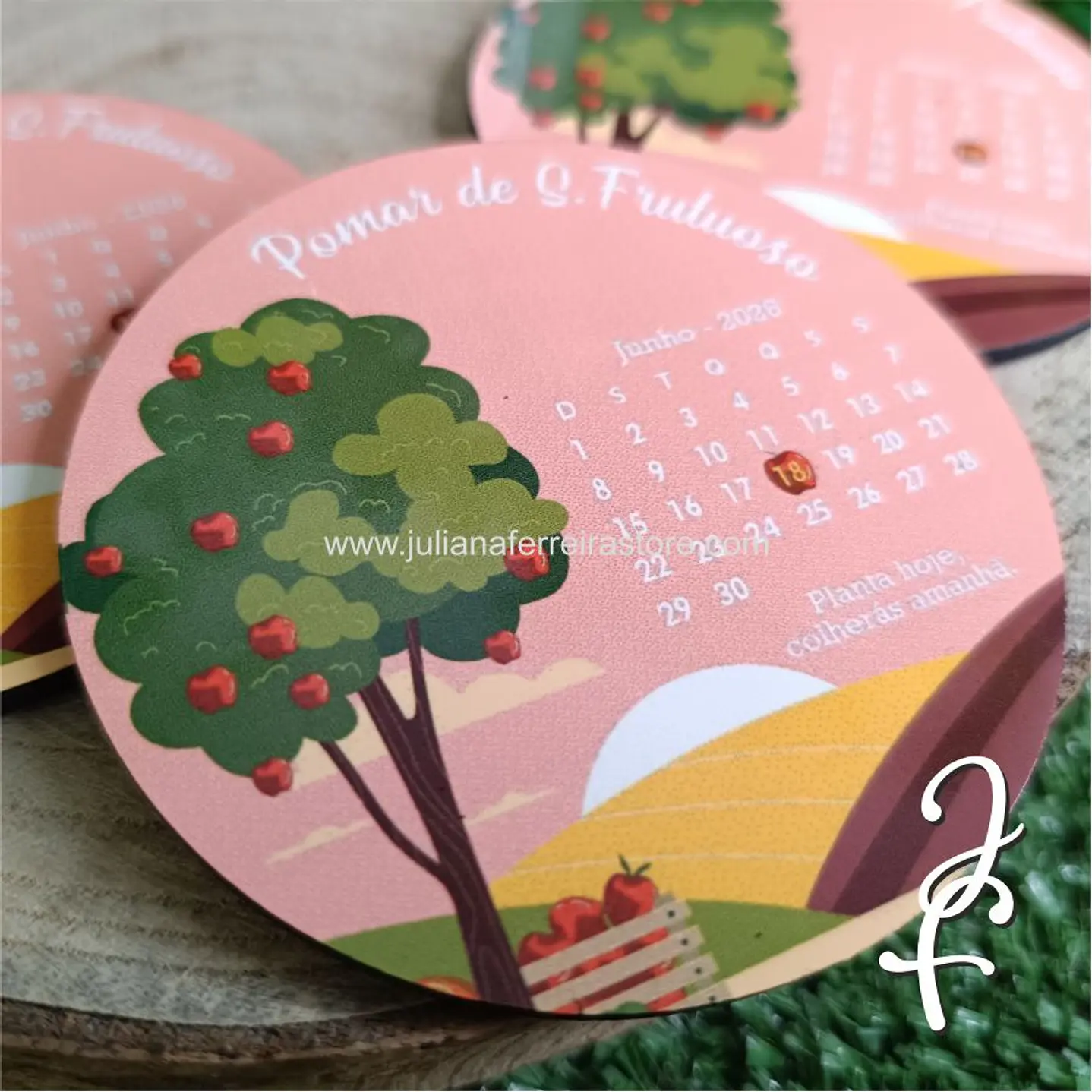 Íman Calendário Cores 2