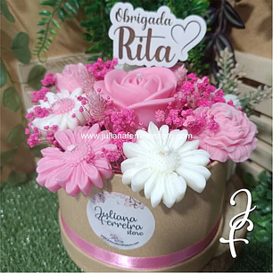 Bouquet Flores Velas Redondo 15cm