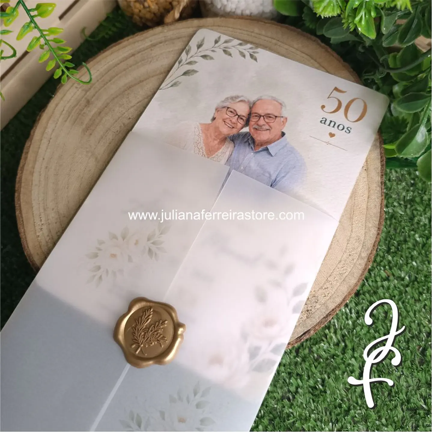Convite Bodas de Casamento Foto 2