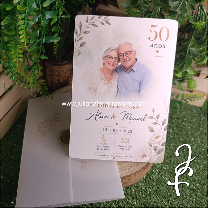 Convite Bodas de Casamento Foto 3