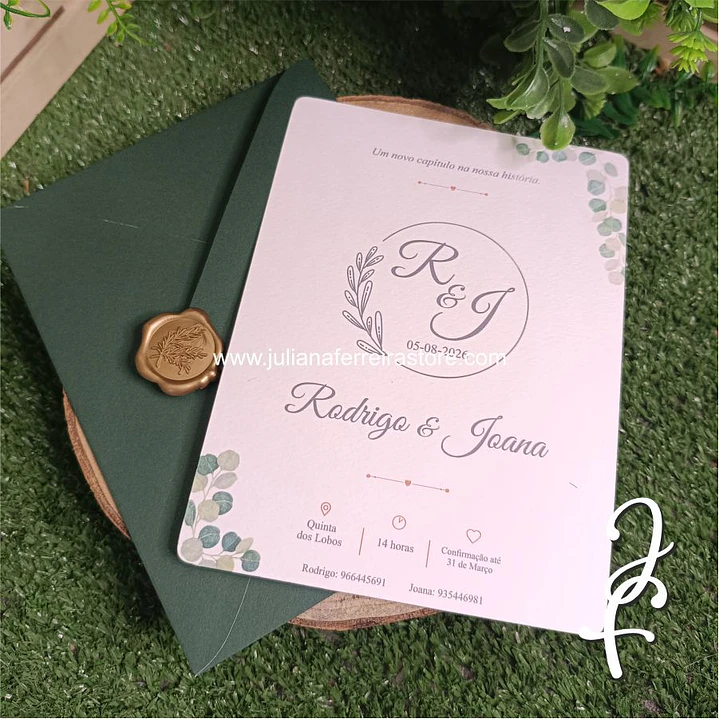 Convite Casamento Folhas Eucalipto 4